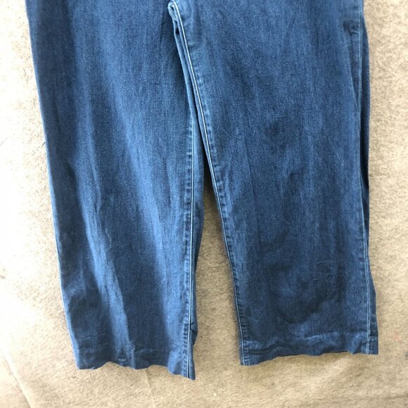 Uniqlo Wide Trouser Jeans Womens XL 32-33'' Blue Medium Wash High Rise - Picture 4 of 9